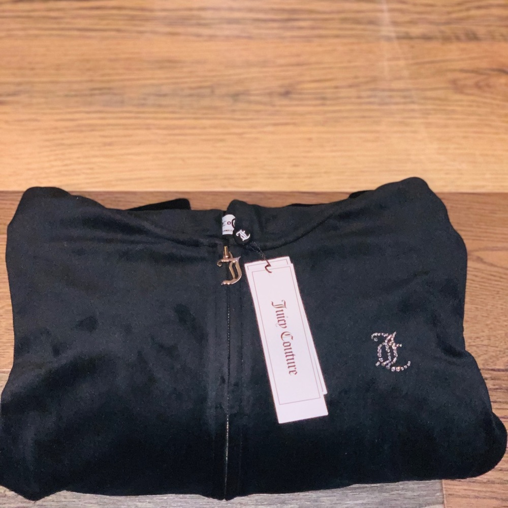 Black juicy couture emblemlish hoodie